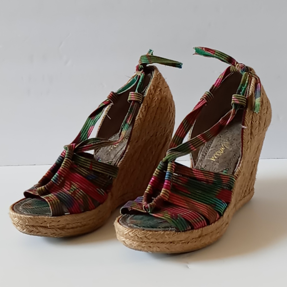 Sam Edelman Rope Platform Wedge Sandals - Picture 1 of 8
